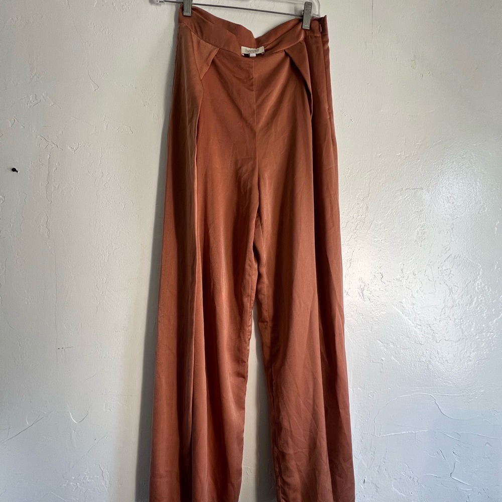 Rust Wide-Leg Pants